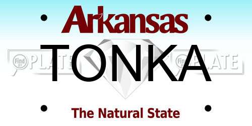 TONKA Arkansas License Plate