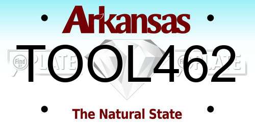 TOOL462 Arkansas License Plate