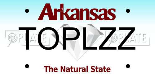 TOPLZZ Arkansas License Plate