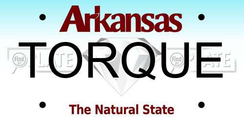 TORQUE Arkansas License Plate