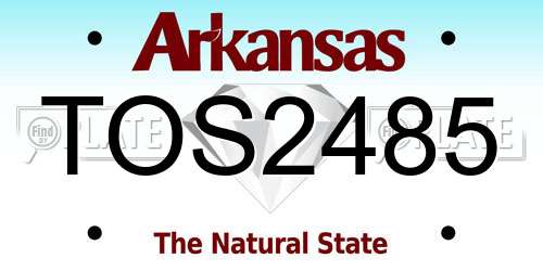 TOS2485 Arkansas License Plate