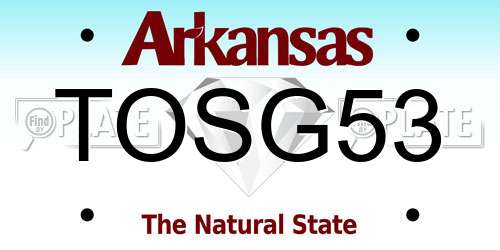 TOSG53 Arkansas License Plate