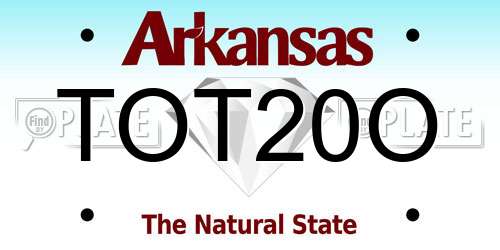 TOT20O Arkansas License Plate