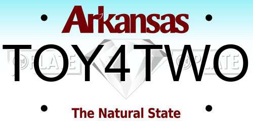 TOY4TWO Arkansas License Plate