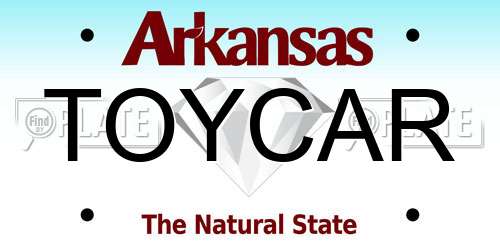 TOYCAR Arkansas License Plate