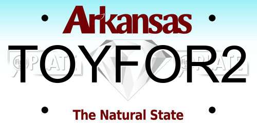 TOYFOR2 Arkansas License Plate