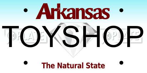 TOYSHOP Arkansas License Plate
