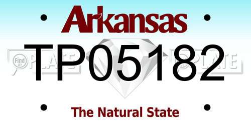TP05182 Arkansas License Plate