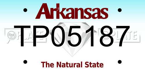 TP05187 Arkansas License Plate