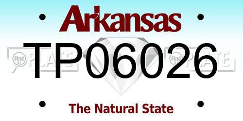TP06026 Arkansas License Plate