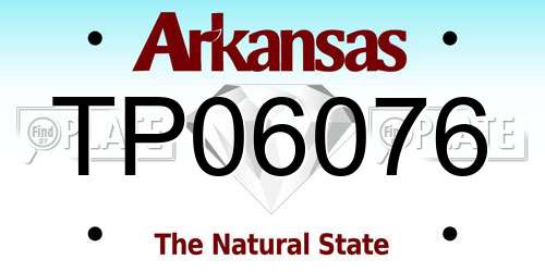 TP06076 Arkansas License Plate