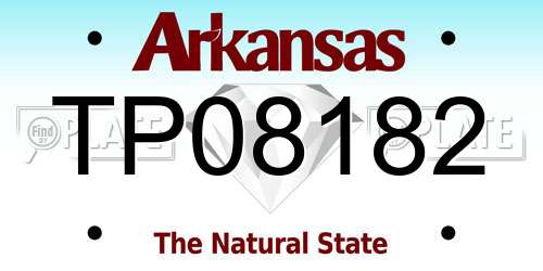 TP08182 Arkansas License Plate