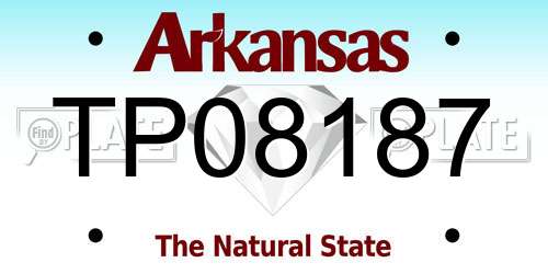 TP08187 Arkansas License Plate