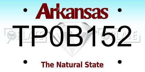 TP0B152 Arkansas License Plate