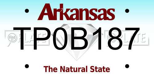 TP0B187 Arkansas License Plate