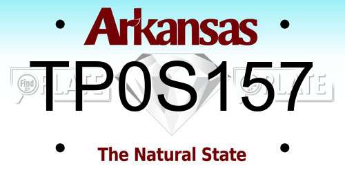 TP0S157 Arkansas License Plate