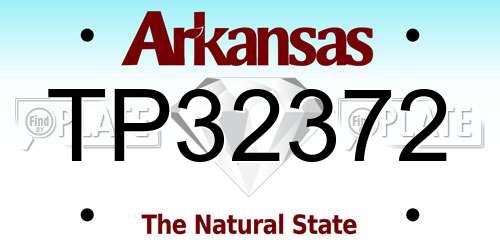 TP32372 Arkansas License Plate