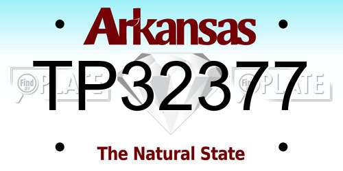TP32377 Arkansas License Plate
