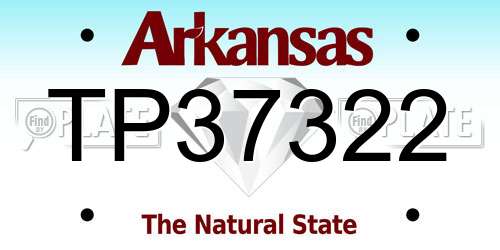TP37322 Arkansas License Plate