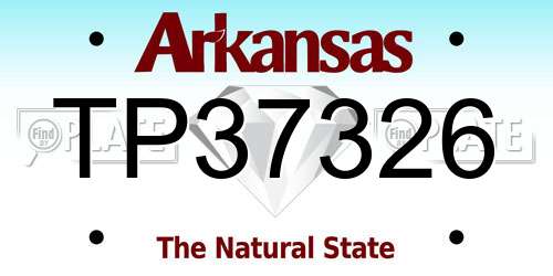 TP37326 Arkansas License Plate