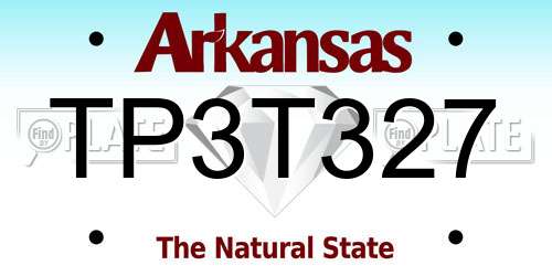 TP3T327 Arkansas License Plate