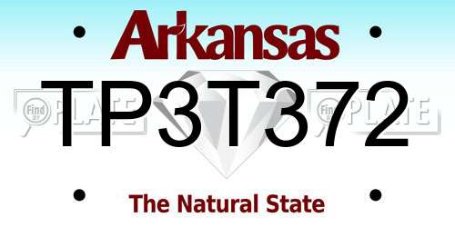 TP3T372 Arkansas License Plate