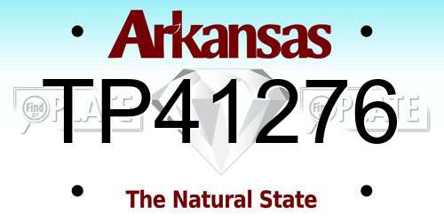 TP41276 Arkansas License Plate
