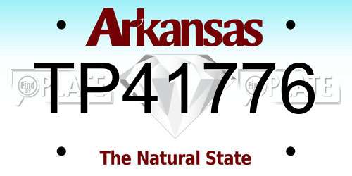 TP41776 Arkansas License Plate