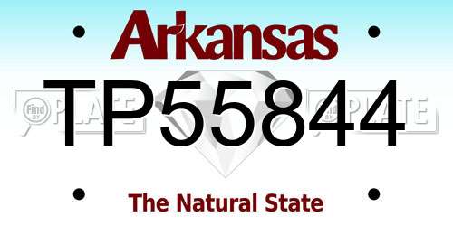 TP55844 Arkansas License Plate