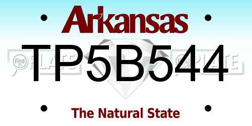 TP5B544 Arkansas License Plate