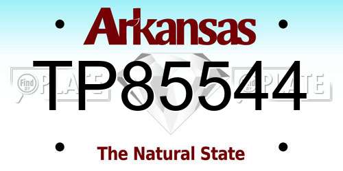 TP85544 Arkansas License Plate