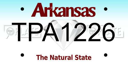 TPA1226 Arkansas License Plate
