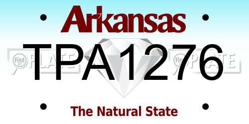TPA1276 Arkansas License Plate
