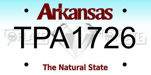 TPA1726 Arkansas License Plate