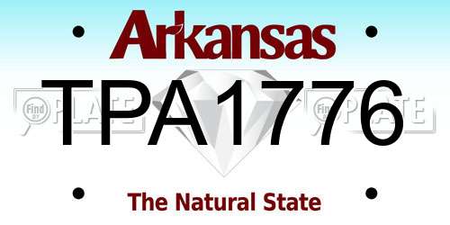TPA1776 Arkansas License Plate