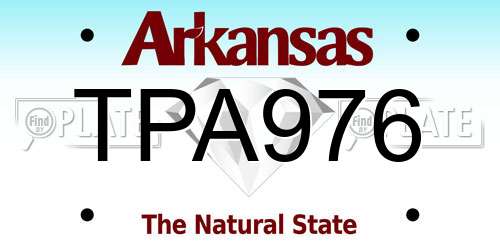 TPA976 Arkansas License Plate