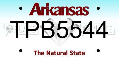 TPB5544 Arkansas License Plate