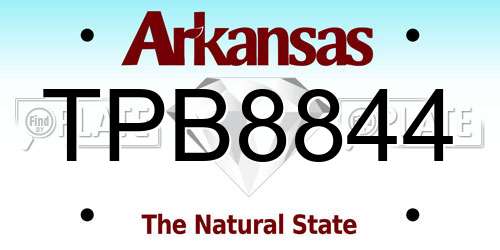 TPB8844 Arkansas License Plate