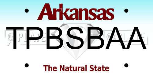 TPBSBAA Arkansas License Plate
