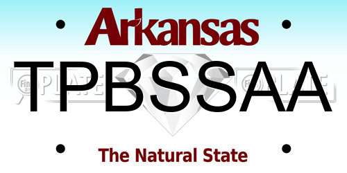 TPBSSAA Arkansas License Plate
