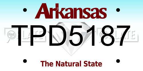 TPD5187 Arkansas License Plate