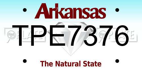 TPE7376 Arkansas License Plate