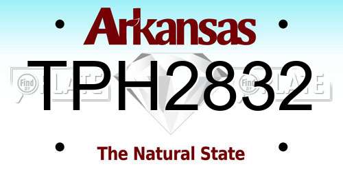 TPH2832 Arkansas License Plate