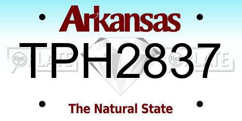 TPH2837 Arkansas License Plate