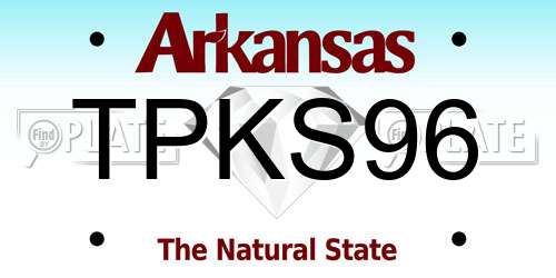 TPKS96 Arkansas License Plate