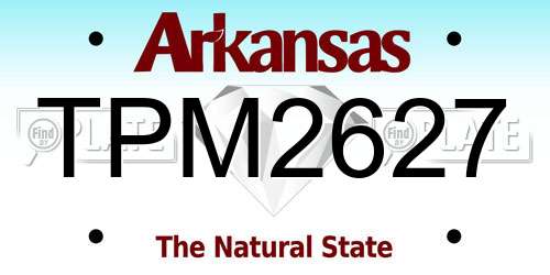 TPM2627 Arkansas License Plate