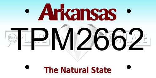 TPM2662 Arkansas License Plate
