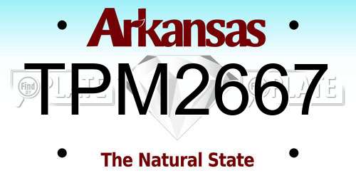 TPM2667 Arkansas License Plate