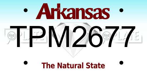TPM2677 Arkansas License Plate