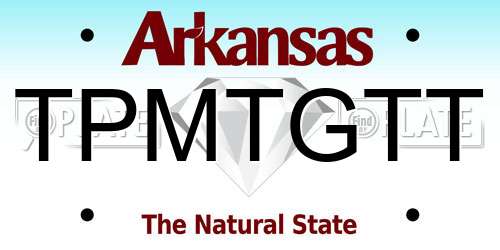 TPMTGTT Arkansas License Plate